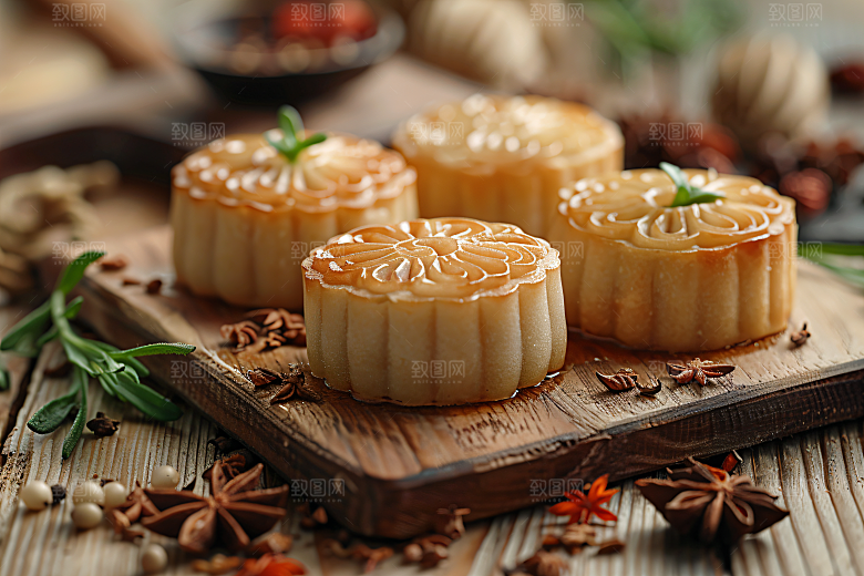 中秋月饼文化广式月饼摄影图
