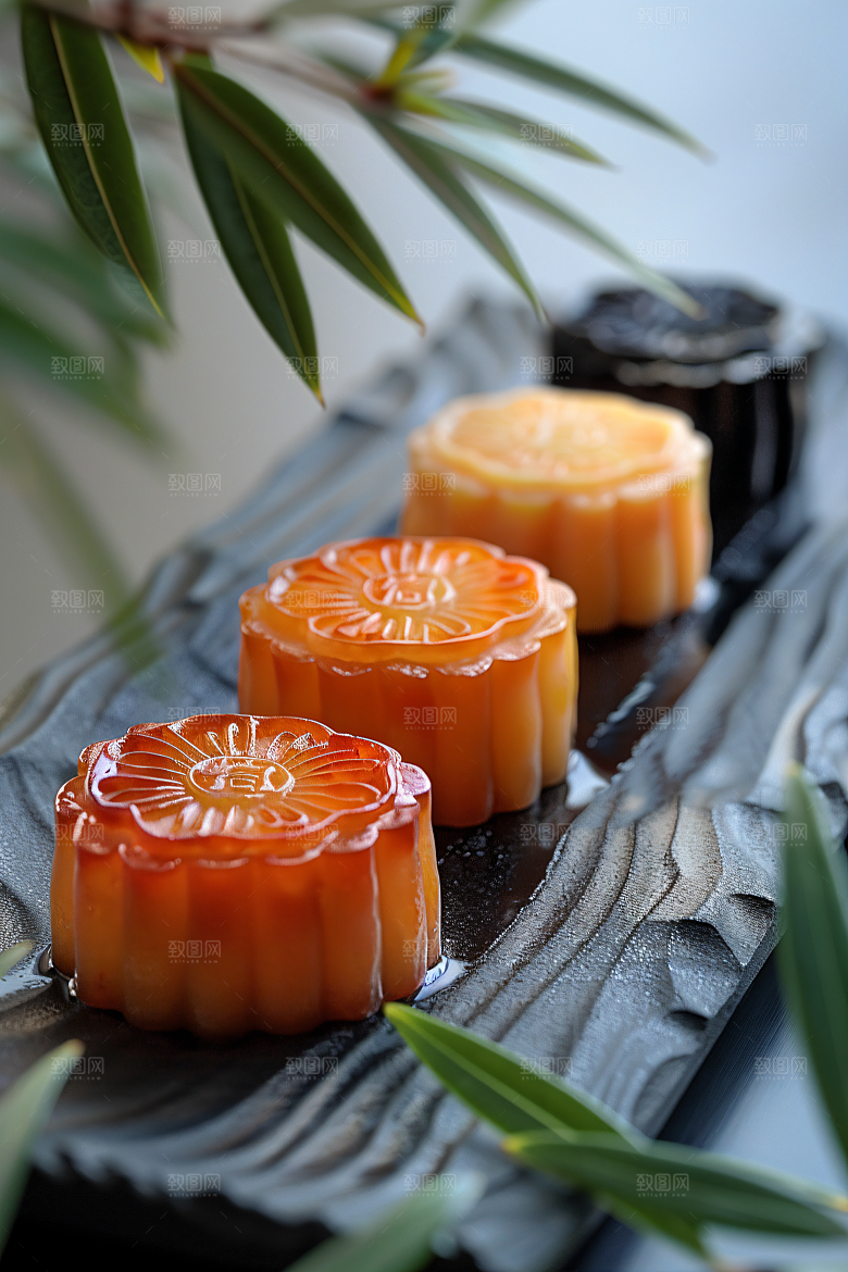 中秋月饼传统节日美食摄影图