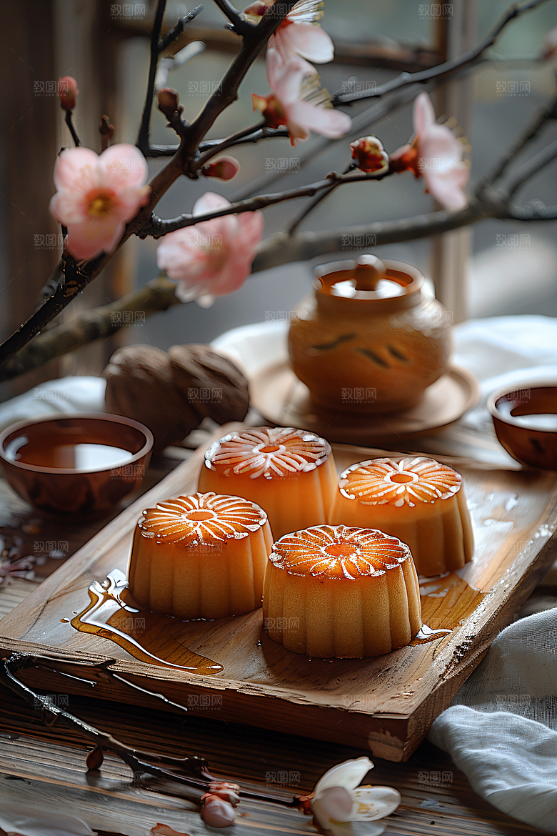 中秋月饼莲蓉月饼文化摄影图