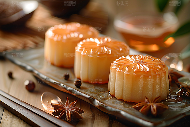 中秋月饼高清广式月饼摄影图