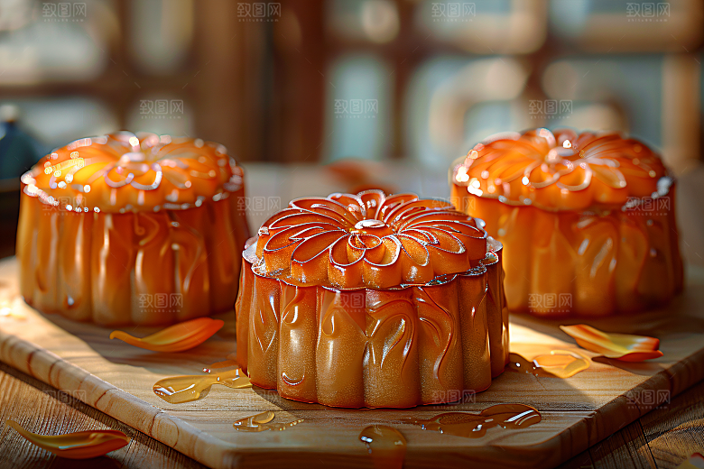 中秋月饼高清传统美食摄影图