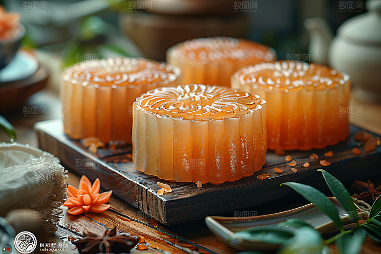 中秋月饼传统节日广式月饼摄影图