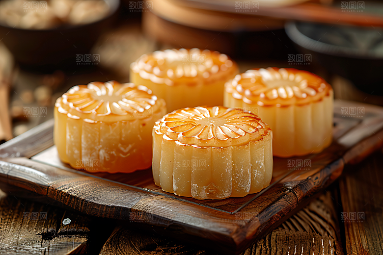 中秋月饼文化糕点摄影图