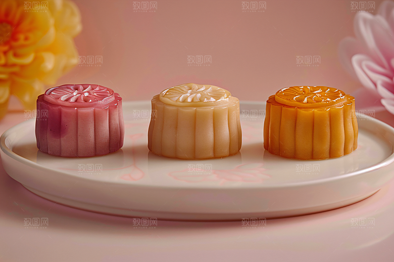 中秋月饼美味高清摄影图