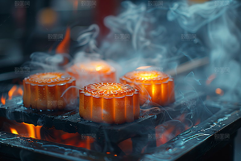 中秋月饼传统节日高清摄影图