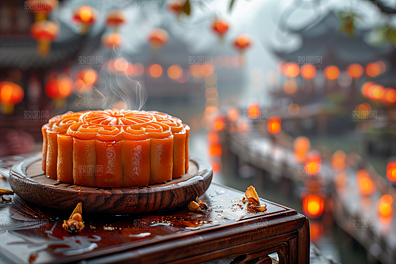中秋月饼文化广式月饼摄影图