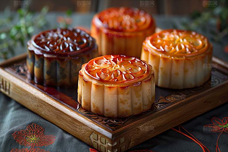 中秋月饼文化广式月饼摄影图