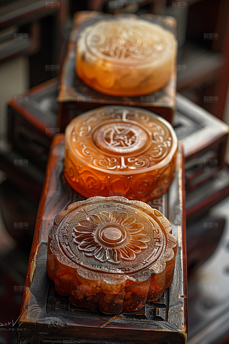 中秋月饼美食传统节日摄影图