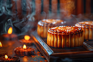 中秋月饼高清广式月饼摄影图