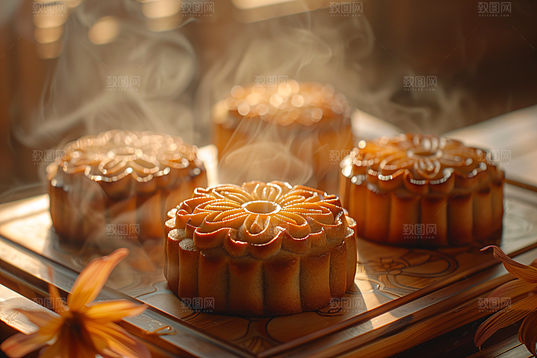 中秋月饼广式月饼传统节日摄影图