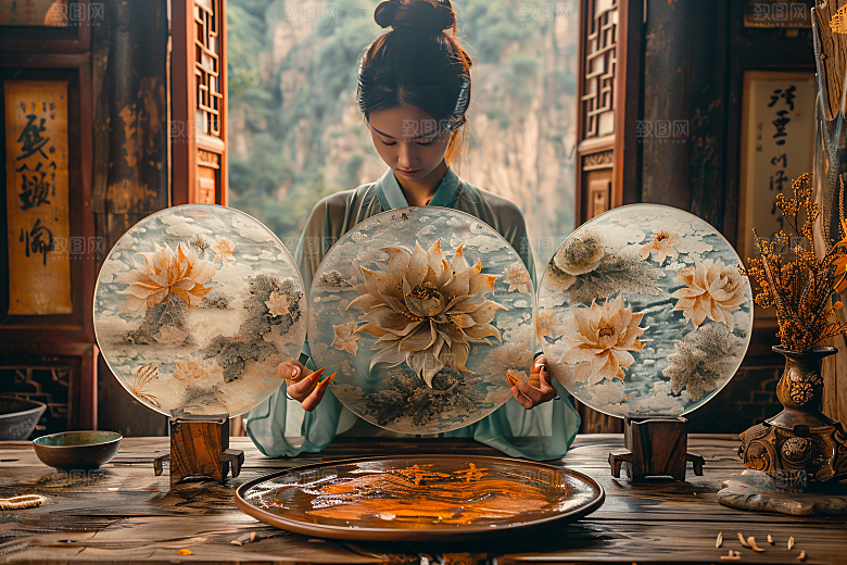 中秋月饼广式月饼传统节日摄影图