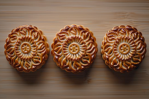 中秋月饼传统美食广式月饼摄影图
