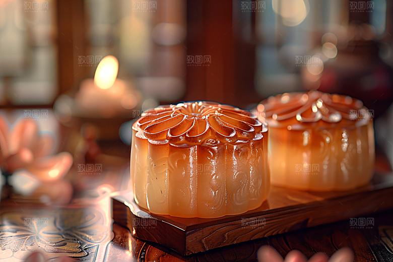 中秋月饼美味莲蓉月饼摄影图