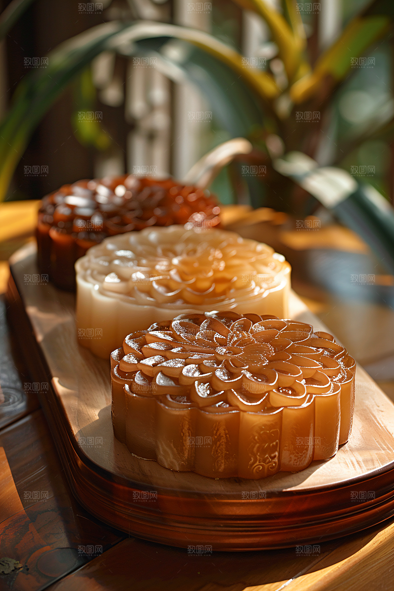 中秋月饼中秋节传统节日摄影图