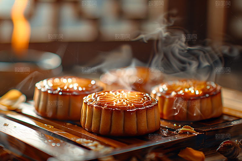 中秋月饼文化高清摄影图