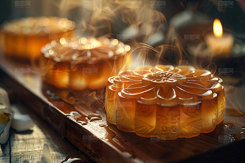 中秋月饼文化糕点摄影图