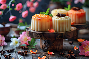 中秋月饼习俗美味摄影图