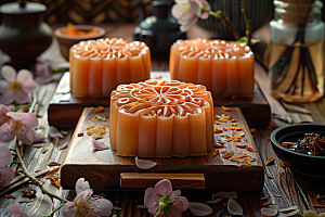 中秋月饼广式月饼中秋节摄影图