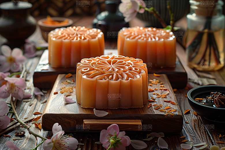 中秋月饼广式月饼中秋节摄影图
