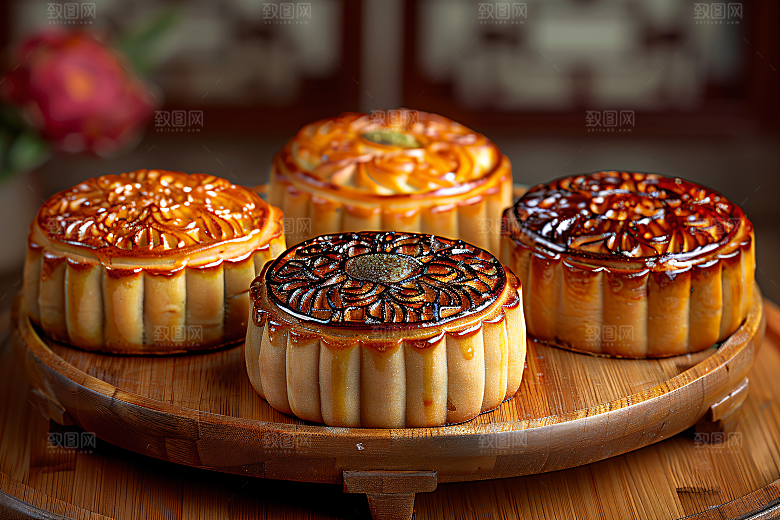 中秋月饼广式月饼中秋节摄影图