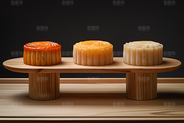 中秋月饼中秋节美食摄影图