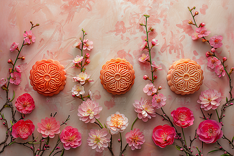中秋月饼中秋节广式月饼摄影图