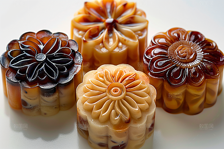 中秋月饼美食传统节日摄影图