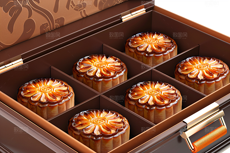 中秋月饼礼盒文化传统节日摄影图