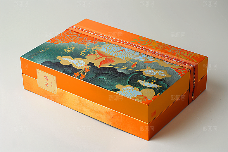 中秋月饼礼盒精致中秋节摄影图