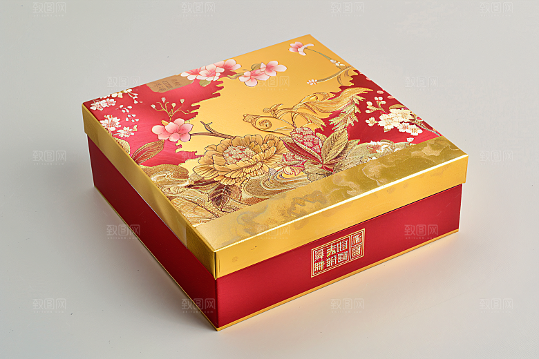 中秋月饼礼盒糕点甜点摄影图