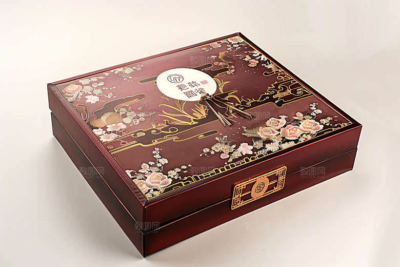 中秋月饼礼盒高清糕点摄影图