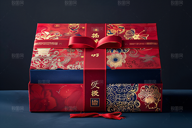 中秋月饼礼盒糕点礼品摄影图