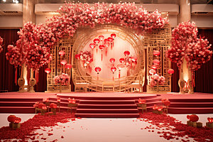 中式婚礼室内布置效果图