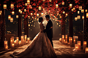 中式婚礼氛围唯美效果图