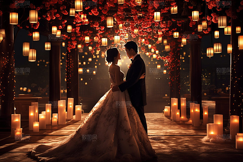 中式婚礼氛围唯美效果图