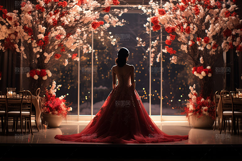 中式婚礼布置唯美效果图