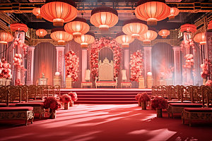 中式婚礼浪漫布置效果图