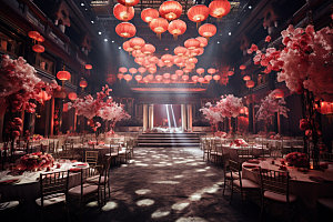中式婚礼布置浪漫效果图