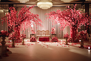 中式婚礼室内布置效果图
