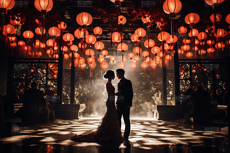 中式婚礼喜庆布置效果图