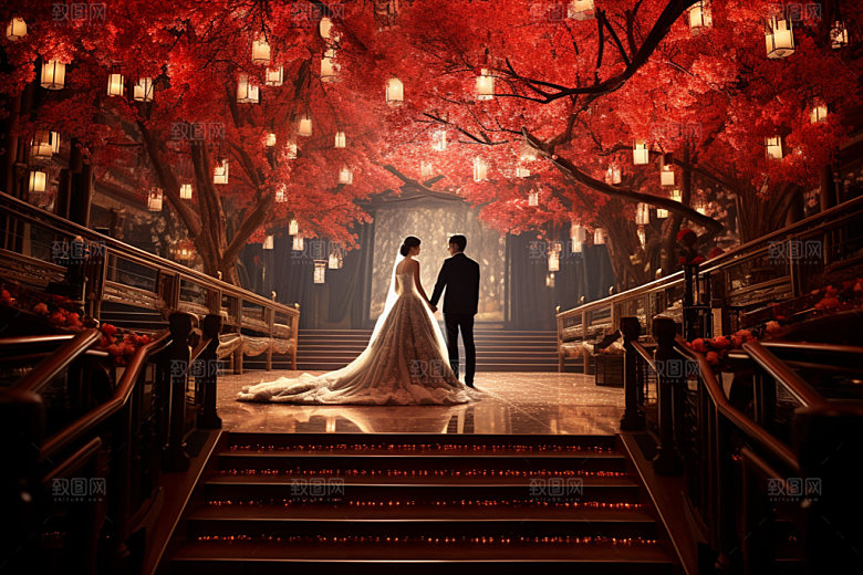 中式婚礼氛围传统效果图