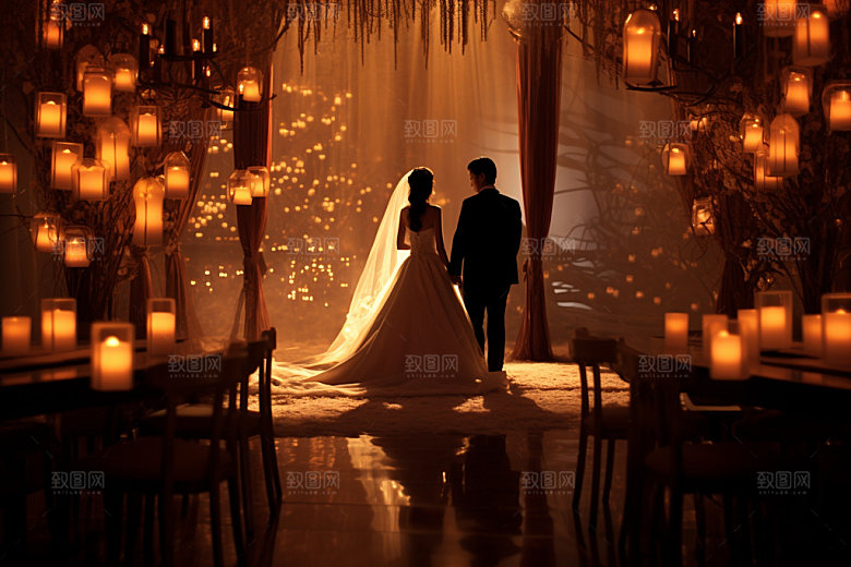 中式婚礼唯美布置效果图