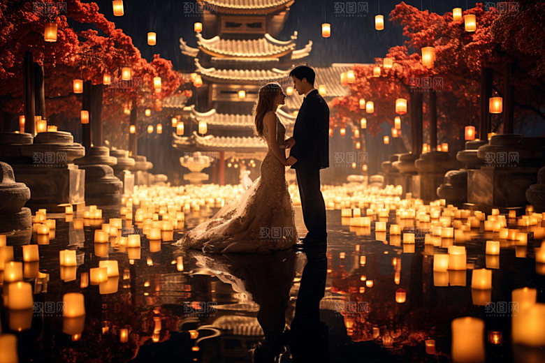 中式婚礼传统喜庆效果图