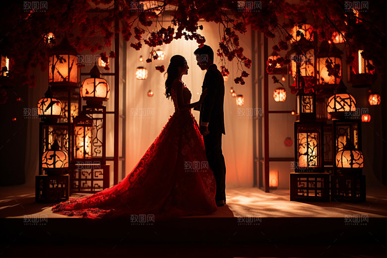 中式婚礼氛围传统效果图