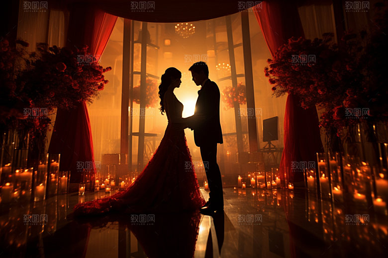 中式婚礼室内唯美效果图