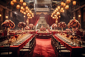 中式婚礼氛围浪漫效果图