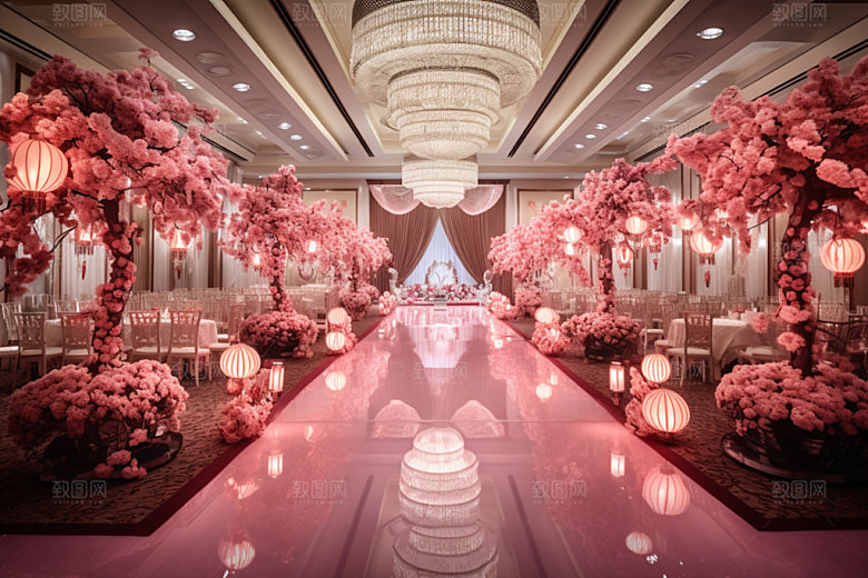中式婚礼浪漫氛围效果图