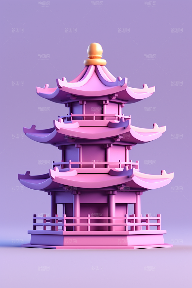 中式微缩建筑传统建筑立体模型