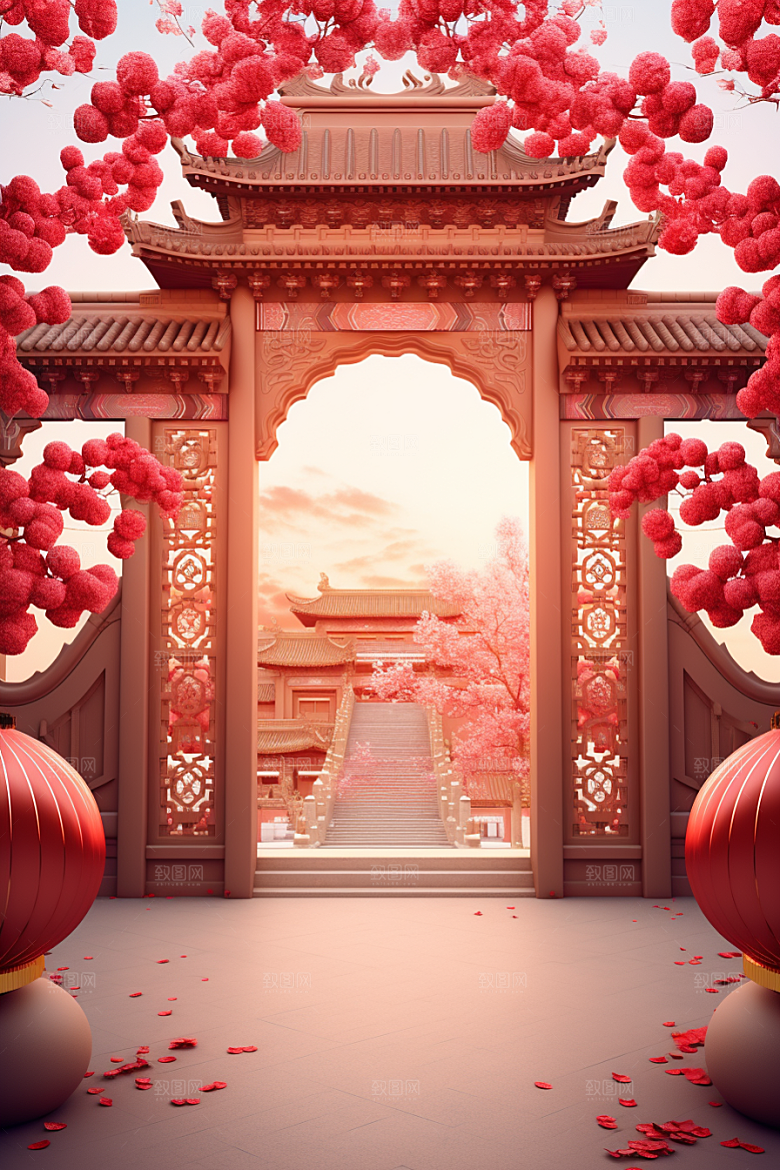 中式传统门楼热卖中国风背景图