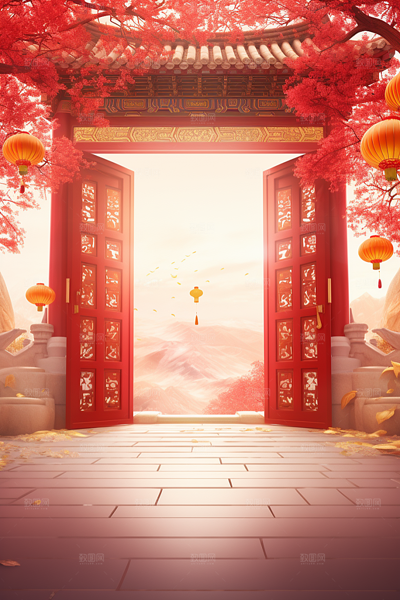 中式传统门楼热卖中国风背景图